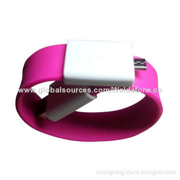 Micro Bracelet USB Cable with 8GB U Flash Drive for Samsung, HTC